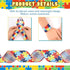 4Rolls 20Yards Autism Awareness Wired Ribbon Colorful Puzzle Fabric Ribbon for Gift Wrapping Bow Wreath Making Craft Supplies, 2.5 Inch/1.5 Inch...