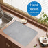 2 Pcs Large Dish Drying Mat for Kitchen Counter,24 x 17 inch Absorbent Microfiber Dishes Drainer Mats,XL Dish Drying Pad for Countertops,Racks,Und...