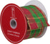 Northlight Plaid Christmas Wired Craft Ribbon, Red Green and Gold...