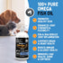 Omegease 100% Pure Omega 3 Fish Oil for Dogs & Cats 8 oz - Skin & Coat Supplement, Less Scratching & Shedding, Supports Joint Function, Immune, Br...