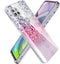 BAISRKE for Moto G 5G Case,Motorola One 5G Ace Case Glitter Sparkle for Girly Women,Shockproof Clear Hard Back Cover - Pink...