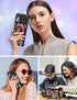 Goocrux (2in1 for Samsung Galaxy A32 5G Case Leopard Print Women Girls Phone Cover Cute Cheetah Print Animal Design with Slide Camera Cover+Ring H...