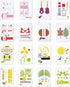 3D Printing Drawing Book, Reusable Colorful 40 Patterns Thick Paper Template with a Clear Plate, Painting Graffiti Template for 3D Pen Kids DIY Gi...