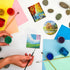 Saysurey 24 Pack Mini Magnetic Canvas Panel Canvas Boards for Painting Magnetic Canvas Boards for Fridge Multi Shape Round Square Rectangle Canvas...