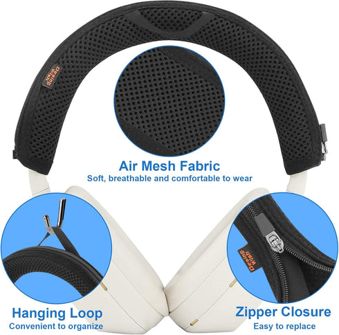 Desing Wish WH-1000XM5 Headband Cover Air Mesh Fabric Replacement Headphone Headband Cushion Pad Cover Compatible with Sony WH-1000XM5 Headphone H...