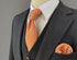 S&W SHLAX&WING Mens Ties Set Solid Color Neckties for Men Orange Skinny Necktie with Pocket Square Set...