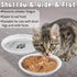 BNOSDM 4 Pcs Cat Food Bowls Ceramic Shallow Cat Dishes Non-Slip Silicone Bottom, Whisker Fatigue Pet Dry/Wet Food Plates Set for Indoor Small Cats...