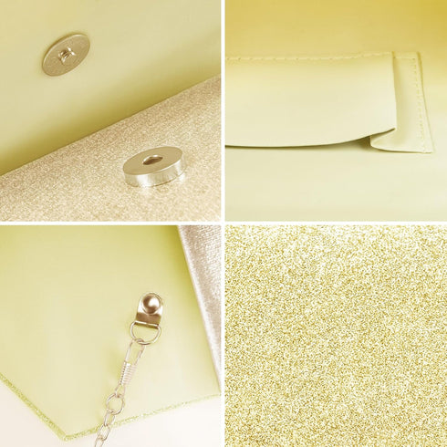 Larcenciel Women's Evening Handbag, Glitter Sequins Envelope Clutch Purses w/Chain for Mother's Day Gift Party Prom Cockta...