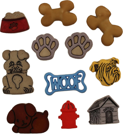 Buttons Galore 50+ Assorted Pets Buttons for Sewing & Crafts - Set of 6 Button Packs...