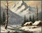 Posterizer 1 pcs-snowy winter nature scene in oil painting style-12-Landscape & Nature Art-GIft for Men Women Teens-Dining Room Decor- unframed wa...