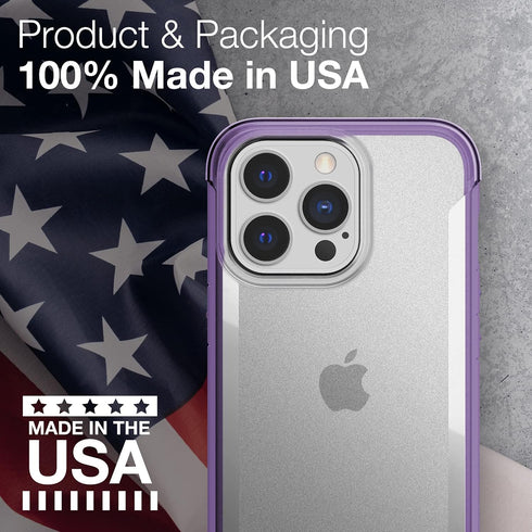 RAPTIC Terrain Case for iPhone 13 Pro, Biodegradable & Eco-Friendly, 10ft Drop Protection, Purple...