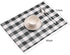Nobildonna 18"x13" Plaid Checkered Placemats,Black & White Checker, Quality Thin and Durable Placemats for Dining Table Set of 4 (Black & White)...