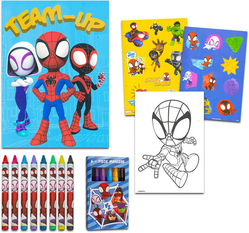 Spidey and His Amazing Friends Ultimate Activity Set - Spiderman Art Bundle with Coloring Pages, Stickers, Coloring Utensils, and More | Spidey Ac...