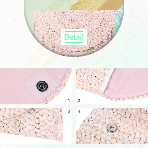 Straw Clutch Purses Straw Purses for Women Envelope Woven Clutch Handbags Summer Beach Bags...