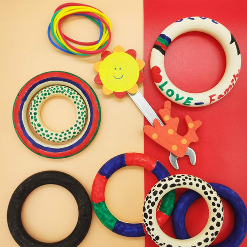 50 Pieces Natural Wooden Rings for DIY Craft Unfinished Handmade Wood Rings Circles Without Paint for Wood Ring Pendant Connectors Jewelry Making ...