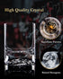 JBHO Hand Blown Crystal Double Old Fashioned Cocktail, Solid Whiskey Glasses, Rocks Glasses, Lowball Glasses - 12 Ounce - set of 2 - Perfect Size ...