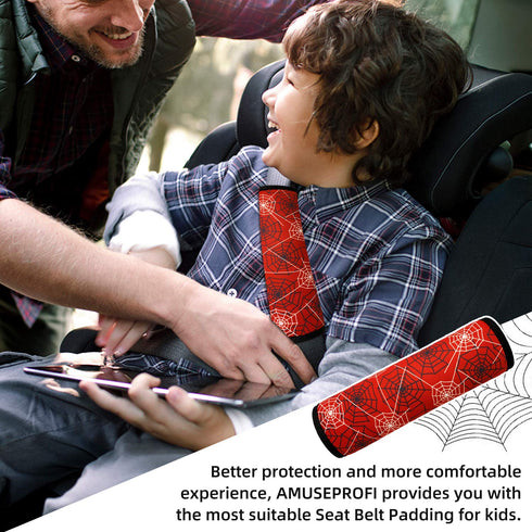 Spider Seat Belt Cover for Kids, Seat Belt Pad for Boys, Car Seat Straps Shoulder Pads for Kids, Kid's Seat Belt Cushion, Shoulder Strap Pad, 1 Pi...