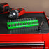ARES 60005-26-Piece 1/4 in SAE Magnetic Socket Organizer -GREEN -Holds 13 Standard (Shallow) and 13 Deep Sockets -Perfect for your Tool Box -Also ...