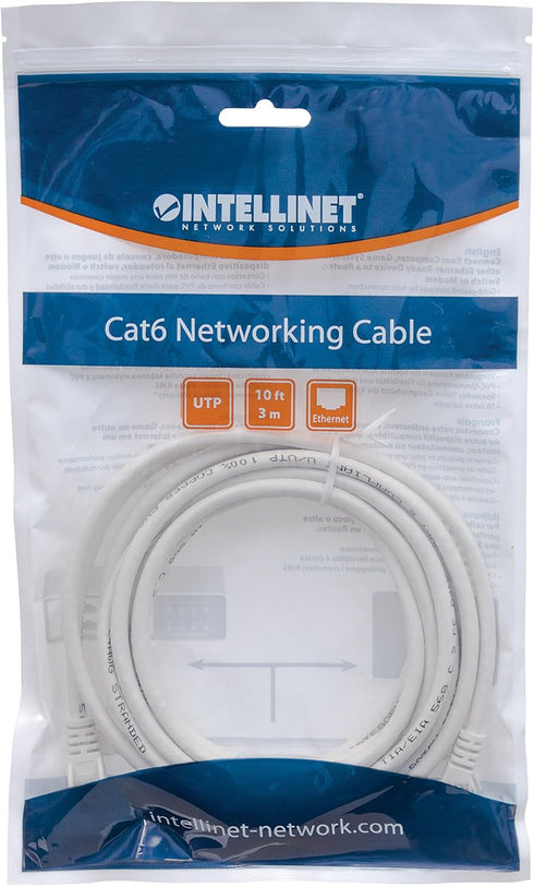 Intellinet Network Solutions Cat6 RJ-45 Male/RJ-45 Male UTP Network Patch Cable, 25-Feet (341998)...