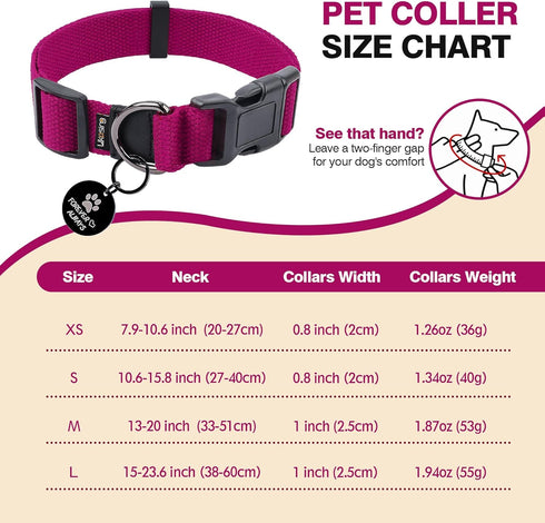 Large Dog Collar Girl Boy, Classic Dog Collar for Mini Dogs Female Male Pet Cats Puppy Collar, Extra Small Dog Collar for Litter with Buckle, D-Ri...