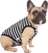 iChoue French Bulldog 100% Breathable Cotton Striped T Shirts Summer Cooling Vest Clothes for Medium Dogs Tank Tops Frenchie Pug English Boston Te...