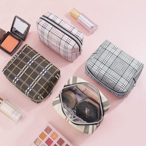 MAANGE Small Makeup Bag for Purse Cosmetic Bags for Women Pu Leather Makeup Pouch Travel Makeup Bag with Zipper Make Up Bag for Travelling (03)...