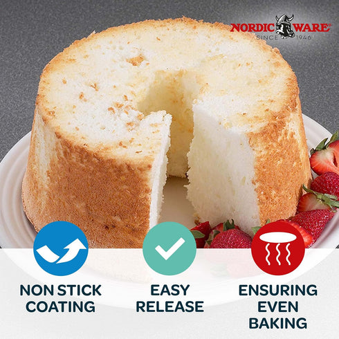 Nordic Ware Naturals 2-Piece Angel Food Pan with Removable Cone...