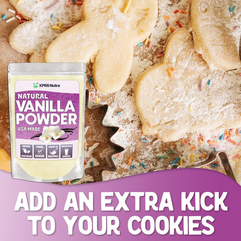 XPRS Nutra Vanilla Flavoring Powder - Fresh Vanilla Powder - Premium Vanilla Powder for Baking Pure Vanilla Bean Powder Flavoring - Make Vanilla S...