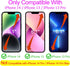 Compatible with iPhone 14 / 13 / 13 Pro Privacy Screen Protector 28 Degree Anti-Spy Tempered Glass Gradient colorful Full Coverage Case Friendly B...