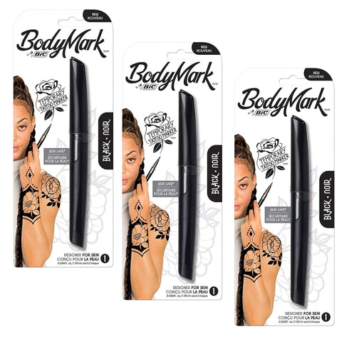 Bic BodyMark Temporary Tattoo Markers - 3 Pack...