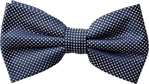 GoTie Men's Dotted Bowtie - Bow Ties Ready to Wear - Pretied Adjustable Ties for Short or Tall Men - The Navy Reflective...