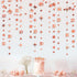 Rose Gold 10th Birthday Decorations Number 10 Circle Dot Twinkle Star Garland Metallic Hanging Streamer Bunting Banner Backdrop for Girls Boys Ten...
