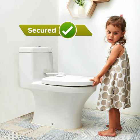 Baby Toilet Lock by Wappa Baby - 9"L x 4"W - Ideal Baby Proof Toilet Lid Lock - No Tools Needed Easy Installation with 3M Adhesive - Top Safety To...