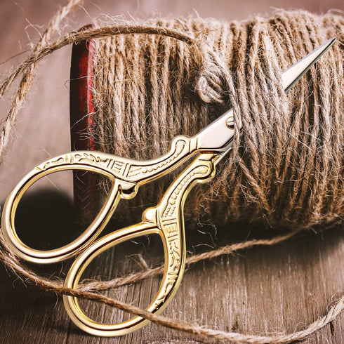 3 Pieces Stork Scissors Stainless Steel Crane Design Sewing Scissors Embroidery Scissors Tailor Scissors Dressmaker Shears for Embroidery, Paper C...