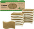 Biodegradable Natural Kitchen Sponge, Compostable Cellulose and Coconut Scrubber Eco-Friendly Dishwashing Sponge, 12 Pack Household Cleaning Foam ...