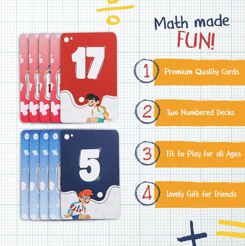 It's Mathive Card Game for Kids – Interactive Math Game Learning Games for Teens, Adults – Easy Gameplay Fast Paced Smart Games for Classroom, Hom...