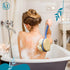 2in1 Shower Brush with Loofah - Long Handle Back Scrubber Brush Exfoliating Skin Bath Mesh Sponge Back, Body, and Feet, Soft Massage Bristles for ...