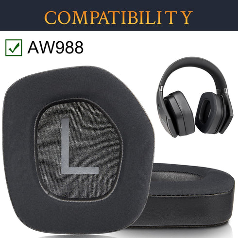 SOULWIT Cooling Gel Earpads Replacement for Alienware AW988 (AW 988) Wireless Gaming Headset, Ear Pads Cushions with Noise Isolation Foam - Black...