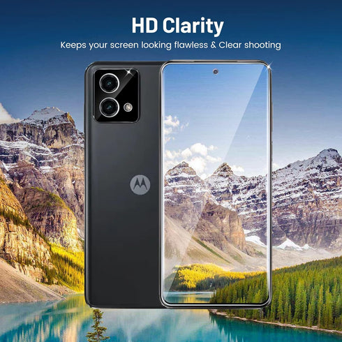 TQLGY 3 Pack Screen Protector for Motorola Moto G Stylus 5G 2023 with 3 Pack Camera Lens Protector, Ultra HD Tempered Glass, 9H Hardness, Anti-Scr...