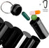 Deke Home Aluminium keychain medication pill box. Waterproof portable mini travel pill boxes medicine vitamin holder case. Bottle container, organ...