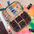 Teamoy Acrylic Paint Organizer Holds 24 Bottles of 2 fl.oz Acrylic Paint, Paint Brush Storage Bag for Art Brush and Craft Supply, Black...
