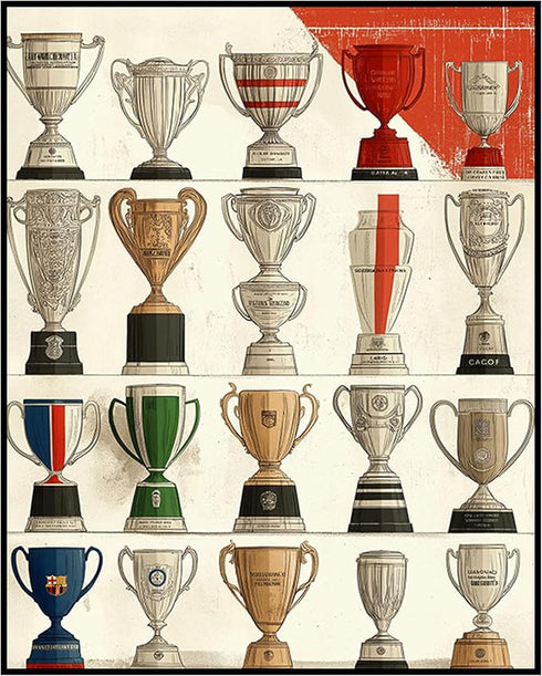 Posterizer 1 pcs-nick nacks and sport trophies abstract poster -1-Sports & Hobby Art Gifts for sports fans Decor for Home & Office- unframed wall ...