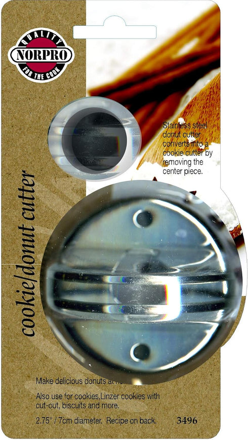 Norpro Stainless Steel Donut/Biscuit/Cookie Cutter with Removable Center 2.75in/7cm...