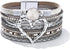 Long tiantian Heart Leather Wrap Bracelets for Women Handmade Stackable Boho Cuff Bangles Bracelet Trendy Birthday for Her...