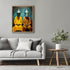 Posterizer 1 pcs-funky metal head alien couple-Abstract & Modern Art-Fantasy & Fiction Art-Gift for Art Lovers-Decor for Home & Office- UNFRAMED W...