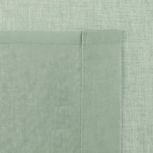 DWCN Bean Green Sheer Curtains Semi Transparent Voile Rod Pocket Curtains for Bedroom and Living Room, 52 x 45 inches Long, Set of 2 Panels...