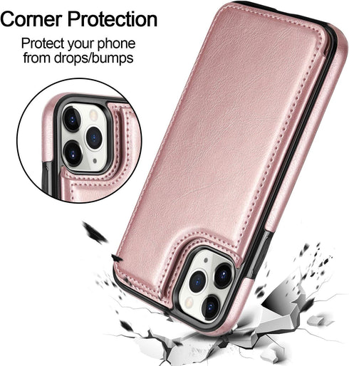 HianDier Wallet Case for iPhone 11 Pro Max Case Slim Protective Case with Credit Card Slot Holder Flip Folio Soft PU Leather Magnetic Closure Cove...