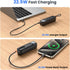 Small Portable Charger with Foldable Wall Plug 5000mAh,22.5W Fast Charging Power Bank Built in USB-C Cable,Mini External Battery Pack with LED Dis...