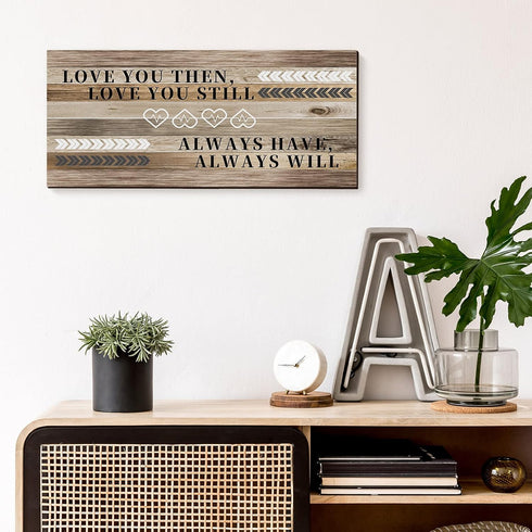 Maitys Bedroom Wall Decor Love You Then Love You Still Sign Master Rustic Hanging Wooden Wall Sign Inspirational Art Living Room Bedroom Bathroom ...