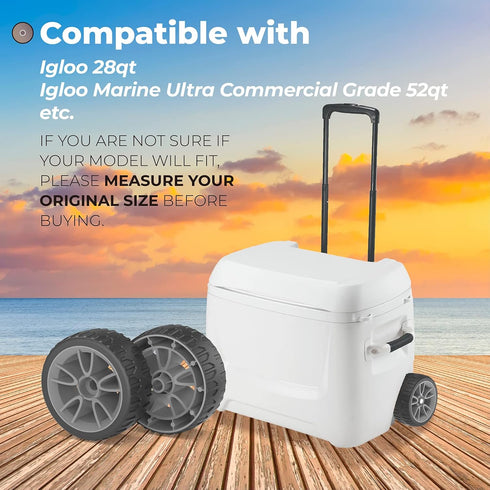 Cooler Replacement Wheels - 3.5 Inch Cooler Rollers,Compatible with Most Coolers, 2-Piece Cooler Wheel Kit...